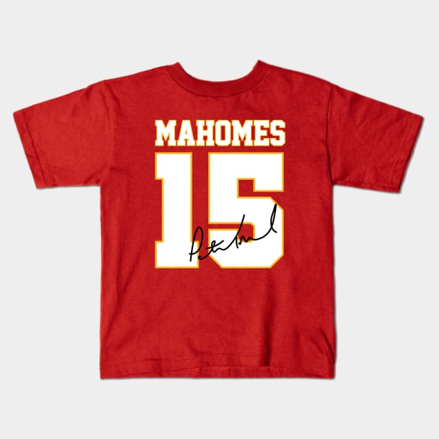 Patrick Mahomes Kansas City Kids T-Shirt by GraciafyShine